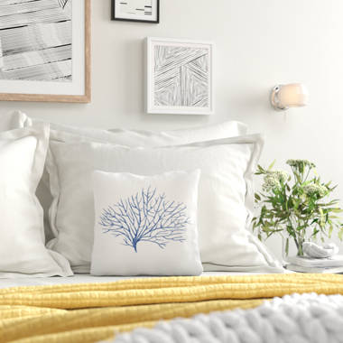 Coral pillows for online bed